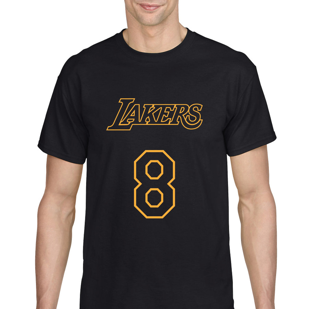 Kobe Lakers T-SHIRT NUMBER front 8 and back 24