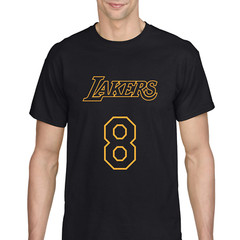 Kobe Lakers T-SHIRT NUMBER front 8 and back 24