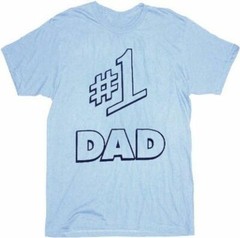Adult Men’s NBC Sitcom Comedy Seinfeld Morty #1 Dad Light Blue T-shirt Tee