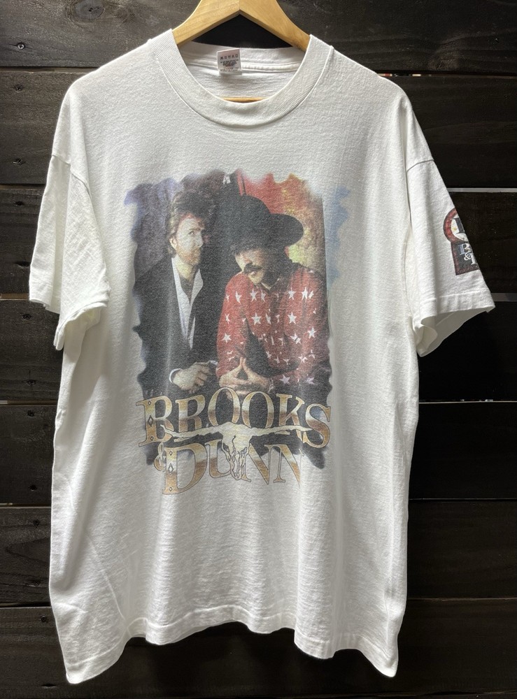 Vtg 90s Brooks & Dunn Electric Rodeo T-Shirt Men’s XL Lightning Concert Tour USA