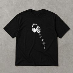 Colorful Dripping Headphones DJ Music Lover Graphic T-Shirt Streetwear Tee