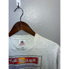Vintage The Rules Shirt The Female Is Never Wrong Gray Graphic Tee 90s 1990s M