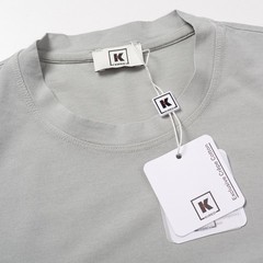 Kiton KIRED “Baciomc” Gray Exclusive Crepe Cotton Short Sleeve T-Shirt NEW Slim
