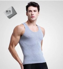3Pcs Camiseta Sin Mangas De Algodón Para Hombres Chaleco Muscular Ropa Interior