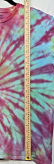 Handmade Tie Dye Radial Spiral Pattern Red Green Blue L Shirt 20″ W X 27″ L