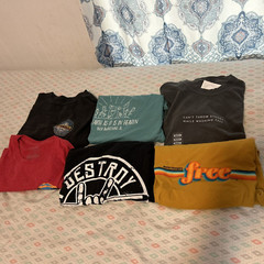 Lot Of 6 Tshirts M – xl boho hippie nature black teal gray yellow Scripture Band