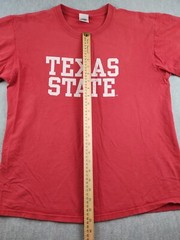Adults T Shirt Large Texas State Bobcats Red Texas State