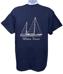 Fruit of the Loom-Men Size XL Short Sleeve Graphics T-Shirt Navy “Ultima Novia”