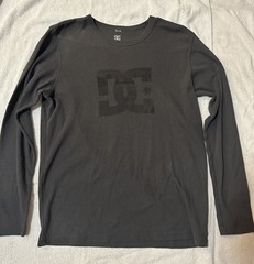 Vintage Y2K DC Shoes Skater Retro Logo Graphic Longsleeve Waffle Shirt Size L