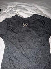 Vortex Men’s L Gray Graphic Logo Crew Neck Short Sleeve Cotton Blend T-Shirt