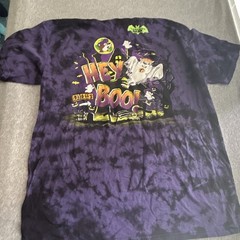 Buc-ee’s Hey Boo Buc-ee Beaver Purple Tie-Dye Glow Dark Halloween T-Shirt L