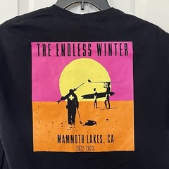 The Endless Summer Mammoth Lakes CA Shirt Adult Large Black Beach Outdoor Mens