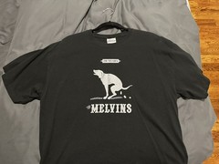 Vintage Melvins 20 year Anniversary Shirt Dog Pooping Black Tee Large