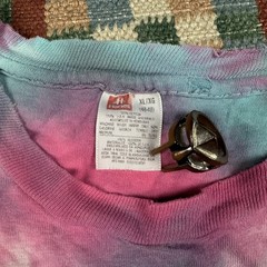 Vintage 90s Tie Dye Blank Distressed Cotton Hippie T-Shirt Size XL