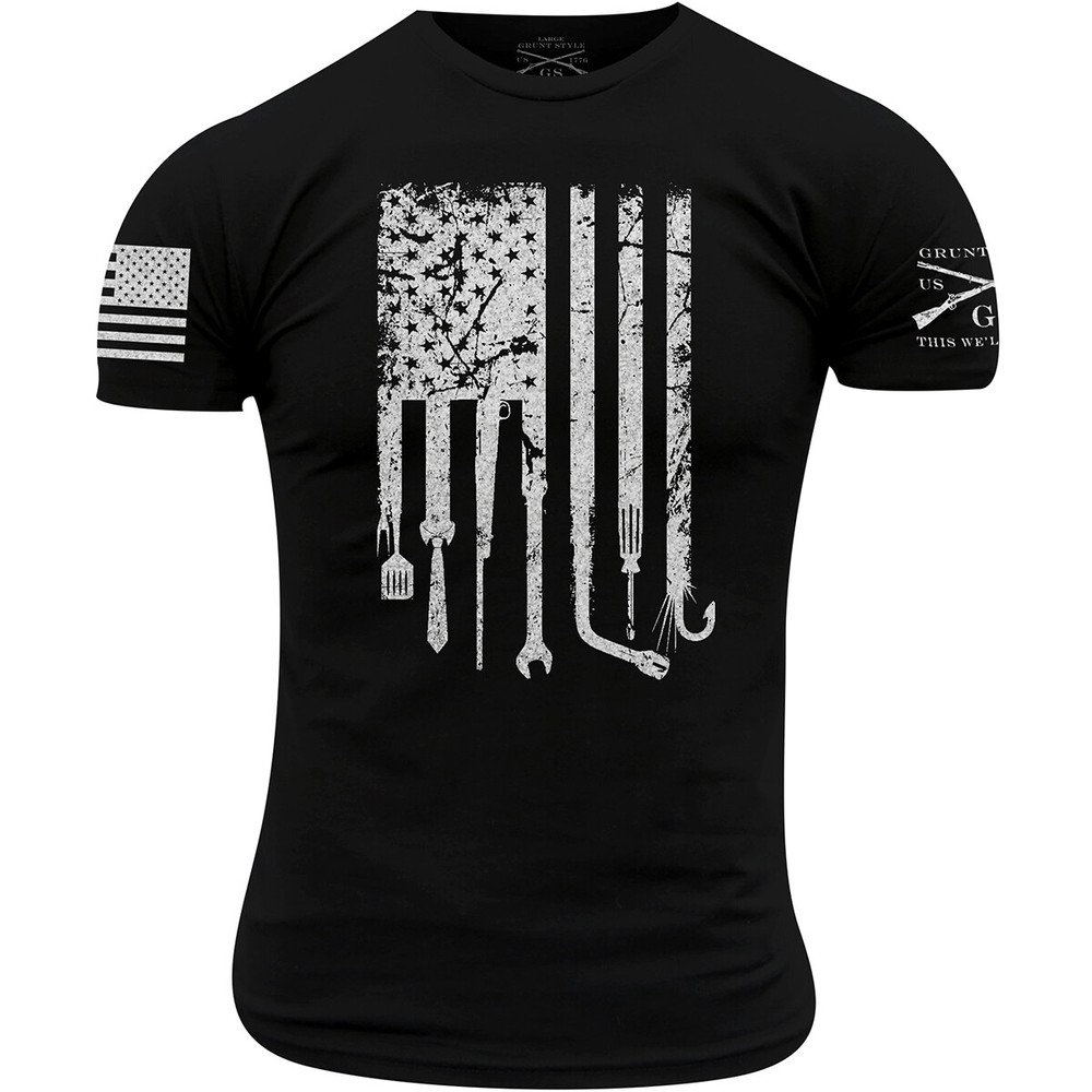 Grunt Style Dad Flag T-Shirt – Black