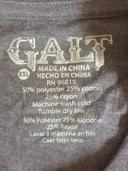 NWT Men’s Galt Signature American Shirt Charcoal Gray USA Red White Blue XXL 2XL