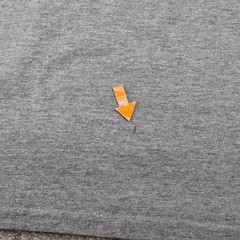 Gildan DryBlend T-Shirt Gray Short Sleeve Size Medium (see photo for flaw)