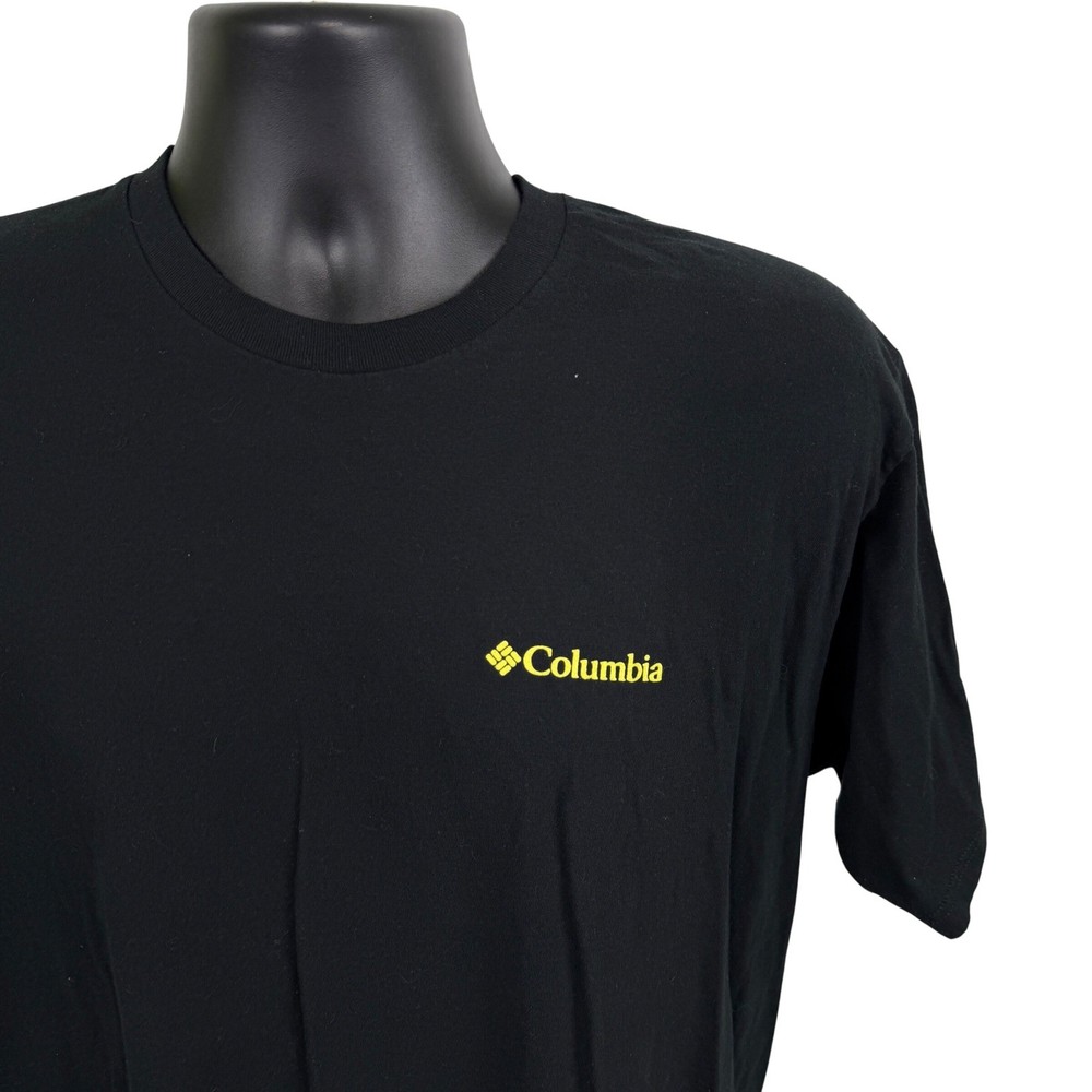 Columbia Mens XL Black T Shirt Greater Outdoor Gear Tested Tough Since 1938