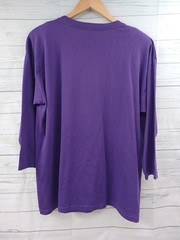 Vtg 3D Hand painted Floral Roses Purple T Shirt One Size