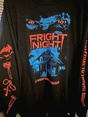 Fright Night Movie Shirt XL AOP🌙 WELCOME TO FRIGHT NIGHT🦇 Cult Horror 🏡 RARE