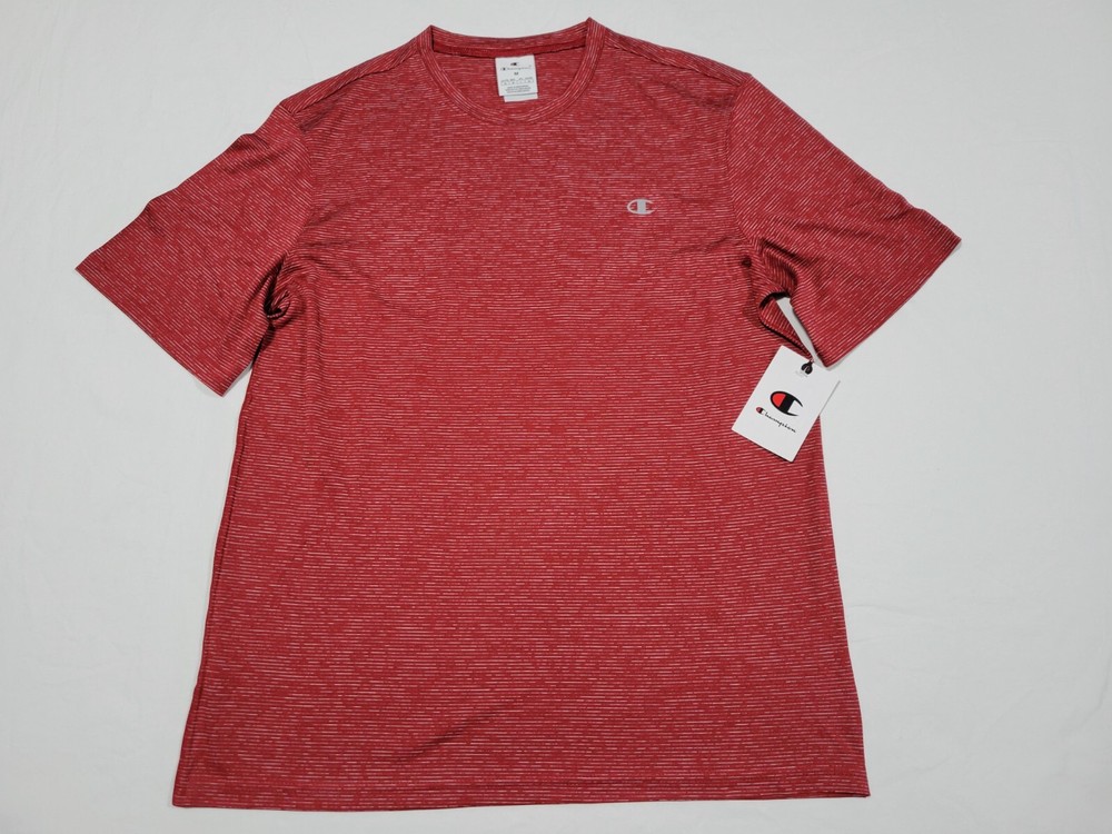 Champion Mens Sports Anti Odor Tee cotton Athletic wear Red SZ Medium