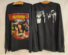 Vintage Pulp Fiction 1994 90s Movie Uma Thurman Long Sleeve XL T-Shirt REPRINT
