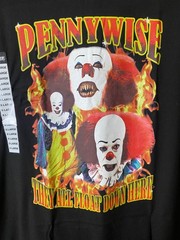 NWT-PENNYWISE- Stephen king’s IT “They all Float Down Here” Black Tee SZ XL