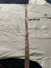 Vintage Russell Athletic Pocket Shirt Mens Large White Pro Cotton Active Y2K New
