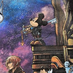 Kingdom Hearts III Disney Square Enix Graphic T-Shirt Black Large Gamer Anime