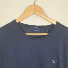 Gant T Shirt Mens 2XL Navy Blue Shield Logo Classic Preppy Casual Minimalist