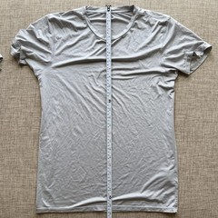 Preowned 3x UNIQLO AIRISM Crew Neck Mens Short Sleeve Shirt Grey Gray SMALL