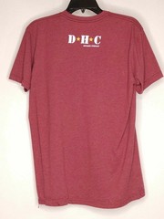 DHC Mens T-Shirt Short Sleeve Size Large Maroon Crew Neck Modern Trigger Puller