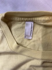 American Apparel Men’s Yellow Swedish Graphic Print Crew Neck Tee Shirt S