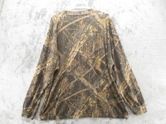 Vintage Mossy Oak T Shirt Mens 3XL Brown Camo Long Sleeve Crewneck Hunting Tee