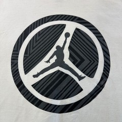 Jordan Brand Mens White Jumpman Logo Graphic T-Shirt Size Large L Cotton Tee