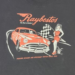 Raybestos Brakes Hudson Hornet T-Shirt Anvil Black XL New Speedway Vintage