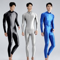 AMORESY Men Glossy Hooded T-shirt Sunscreen High Neck Long Sleeve Running Shirts