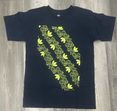 adidas Originals Black/Yellow Logo Graphic Jersey Cotton T-Shirt Men’s S