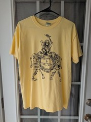 Vintage Denny & The Jetz Tee Medium Yellow Zombie Band Tee 2013 Y2K horror goth