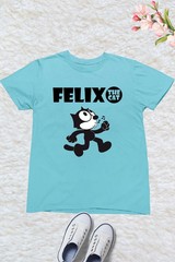 Felix the Cat Light Blue Cotton All size S-5XL T-Shirt H596