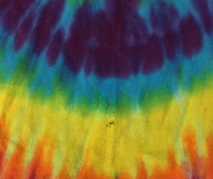 Vtg 90s Peace Tie Dye AOP Shirt M USA Single Stitch Hippie Surf Grunge Biker 80s