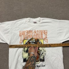 Vintage Tiger Sauce T Shirt Mens L Spicy Hot Tase On The Wild Side 90s