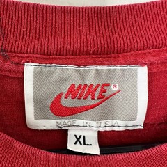 Vintage Nike Embroidered Center Swoosh Spellout Gray Tag USA Red Adult XL Vtg