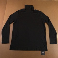 Ficerd Mens X-Large Black Stretchy Long Sleeve Turtleneck Classic T-Shirt NWT