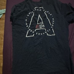 American Eagle Men’s Navy USA Graphic Logo Short Sleeve T-Shirt Size M