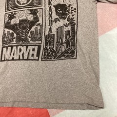 Black Panther Wakanda Gray Black Graphic T-Shirt Marvel L