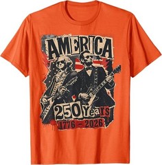George Washington Lincoln Playing Guitar Abe Lincoln 250th T-Shirt