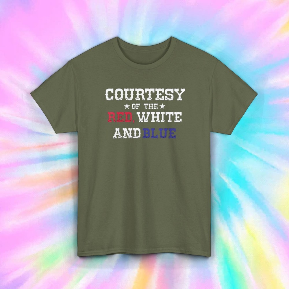 Courtesy of the Red, White, and Blue T-Shirt | Patriotic USA Flag Tee