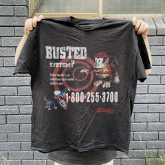 1995 Nintendo Busted Systems Employee Promo T-Shirt Black XXL