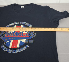 Original Vintage London City United Kingdom Navy S/S 2XL Tee Destination Travel